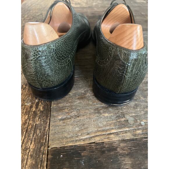 Mauri Green Ostrich Leather Oxford Dress Casual Shoes Size 9M JP main image 5